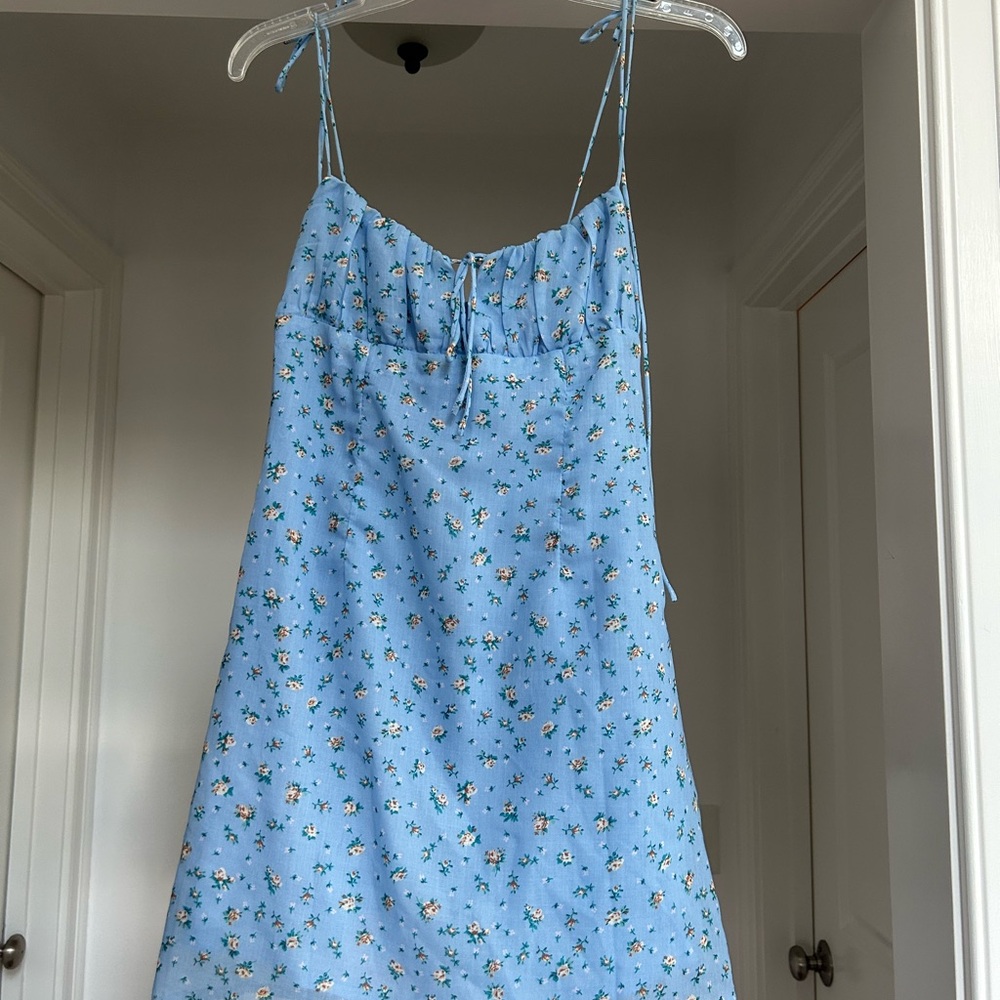 Floral Blue Princess Polly Sundress